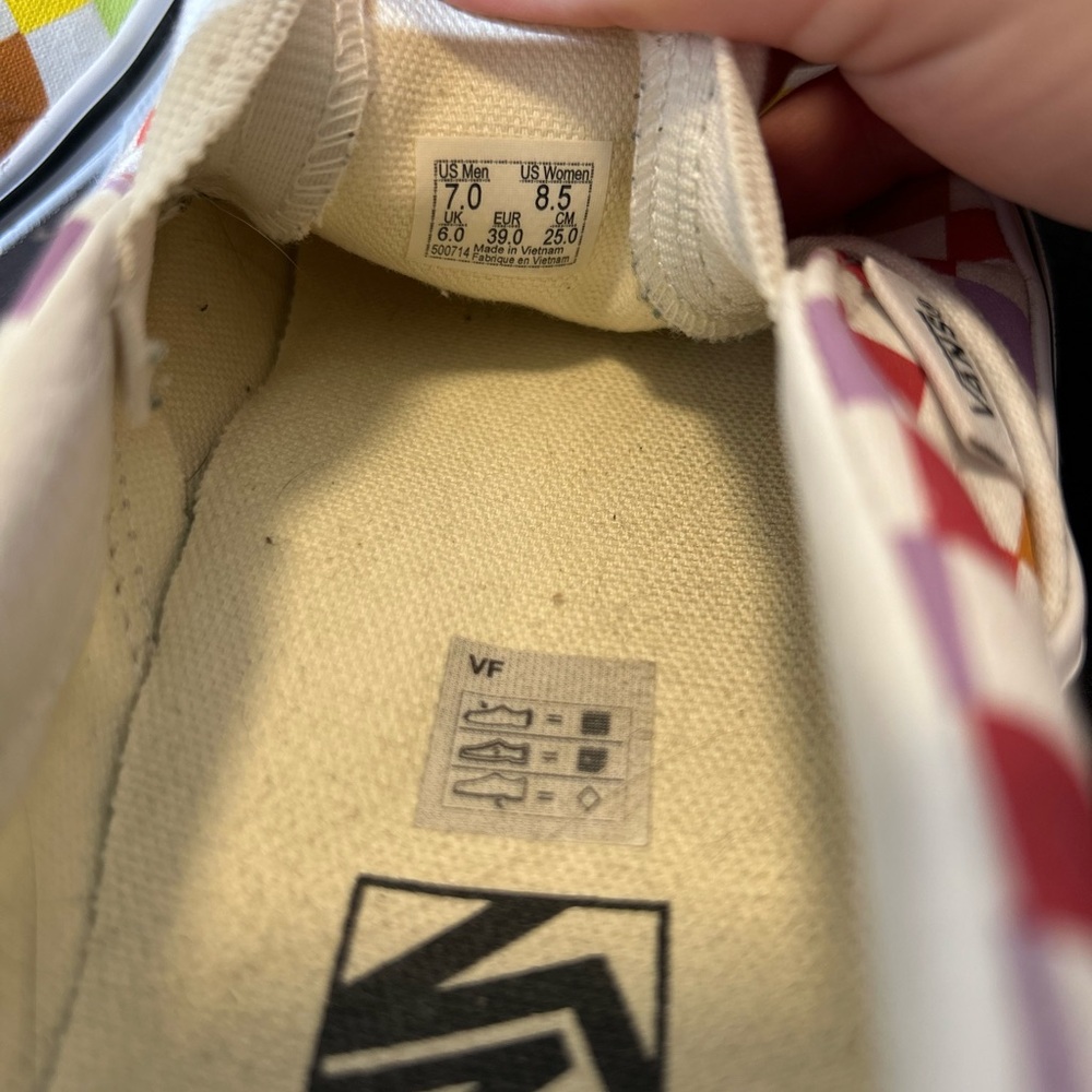 Vans Rainbow Checkered Slip-On Shoes - Picture 5 of 5